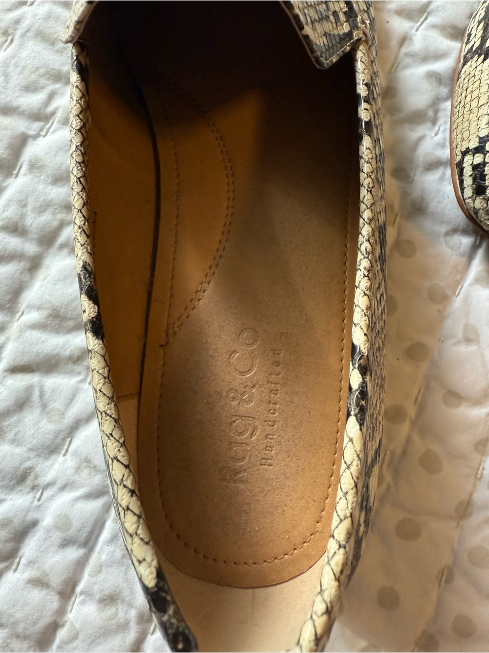 Rag & Co Snake-Print Loafers - Black & Cream - Picture 4 of 5